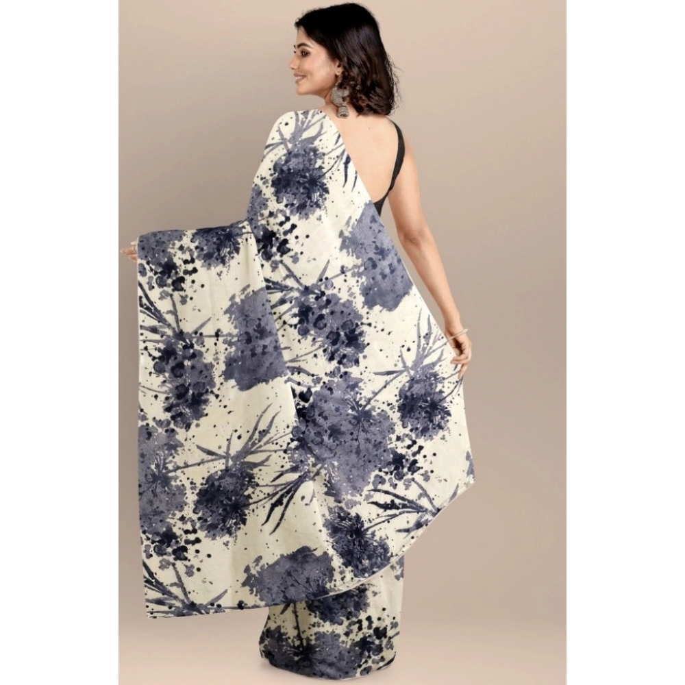 Women's Joya Silk Saree with Blouse (Black, 5-6 Mtrs) - Image 4