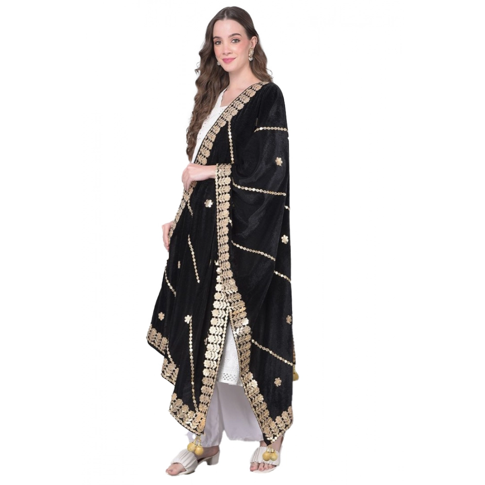 Women's Chanderi Self Design Dupatta Pink
