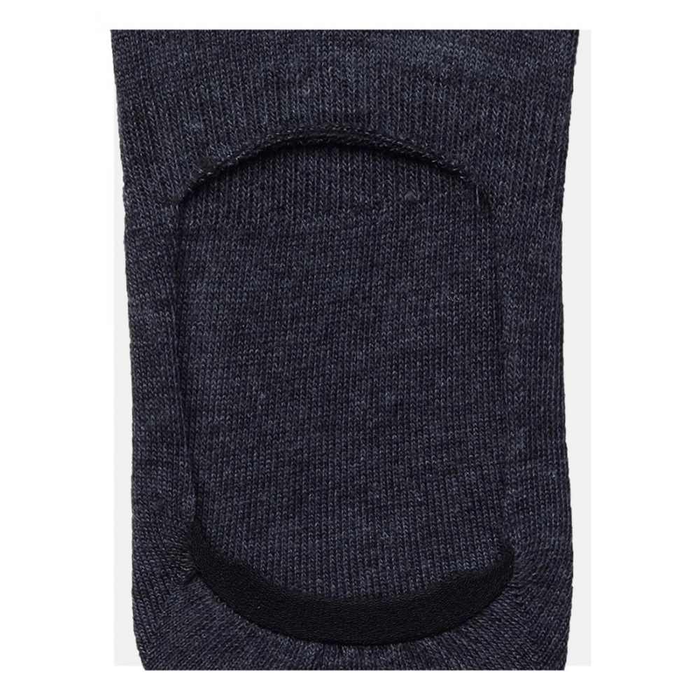 5 Pairs Unisex Casual Cotton Blended Solid No-show Socks (Dark Grey) - Image 3