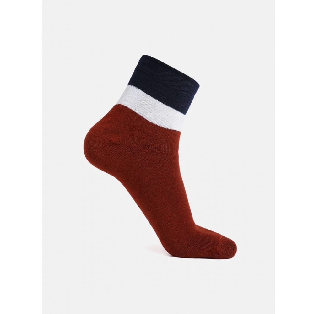 5 Pairs Men's Casual Cotton Blended Solid Ankle length Socks (Assorted) - Image 5