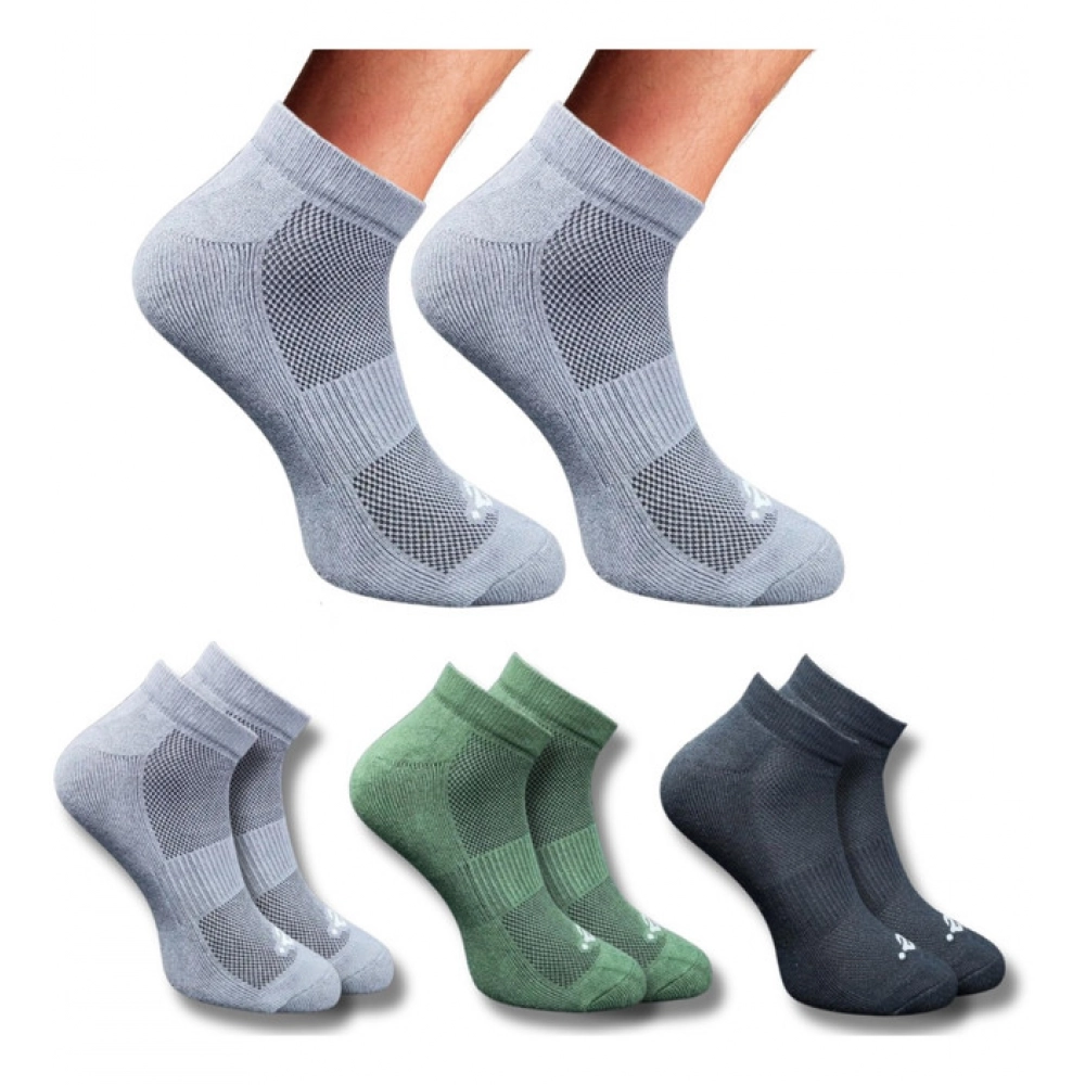 3_Pair Set Unisex Casual Cotton Printed Low Cut Socks (Multicolor)