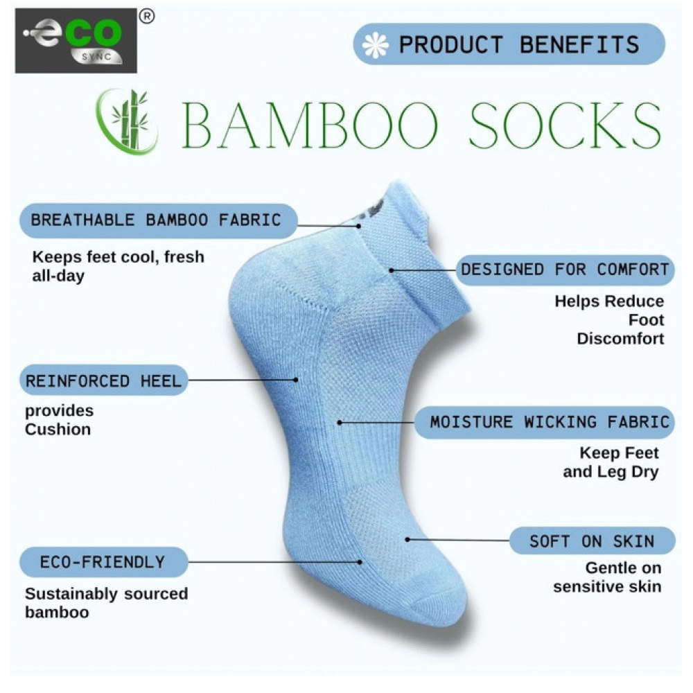 4_Pair Set Unisex Casual Bamboo Cotton Printed Ankle Length Socks (Multicolor) - Image 2