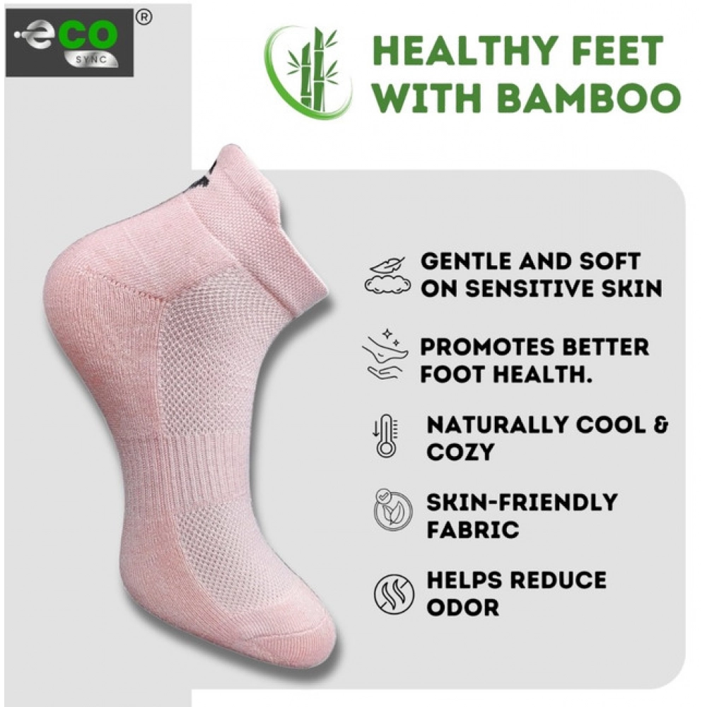 4_Pair Set Unisex Casual Bamboo Cotton Printed Ankle Length Socks (Multicolor) - Image 3