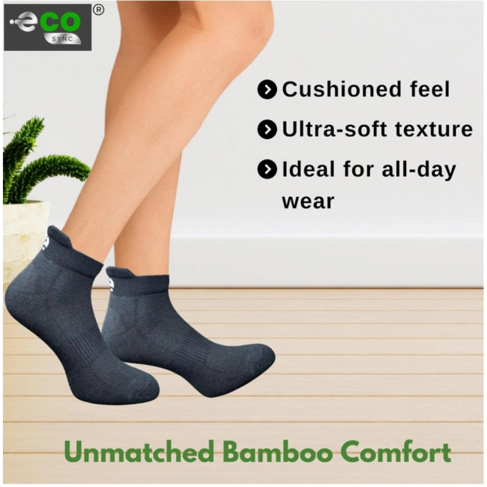 4_Pair Set Unisex Casual Bamboo Cotton Printed Ankle Length Socks (Multicolor) - Image 5