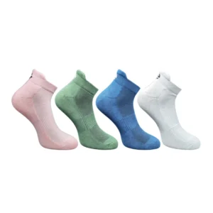 4_Pair Set Unisex Casual Bamboo Cotton Printed Ankle Length Socks (Multicolor)
