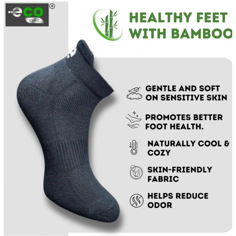 4_Pair Set Unisex Casual Bamboo Cotton Printed Ankle Length Socks (Multicolor) - Image 3