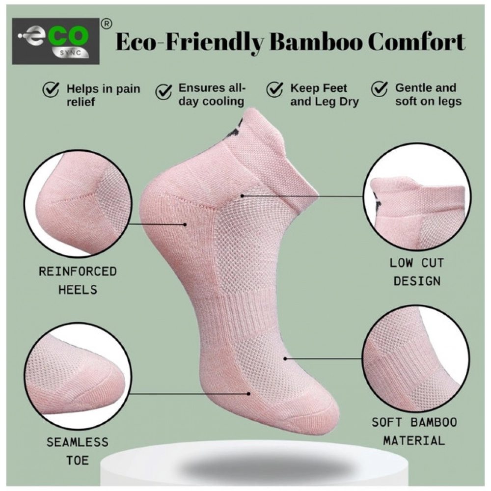 4_Pair Set Unisex Casual Bamboo Cotton Printed Ankle Length Socks (Multicolor) - Image 4