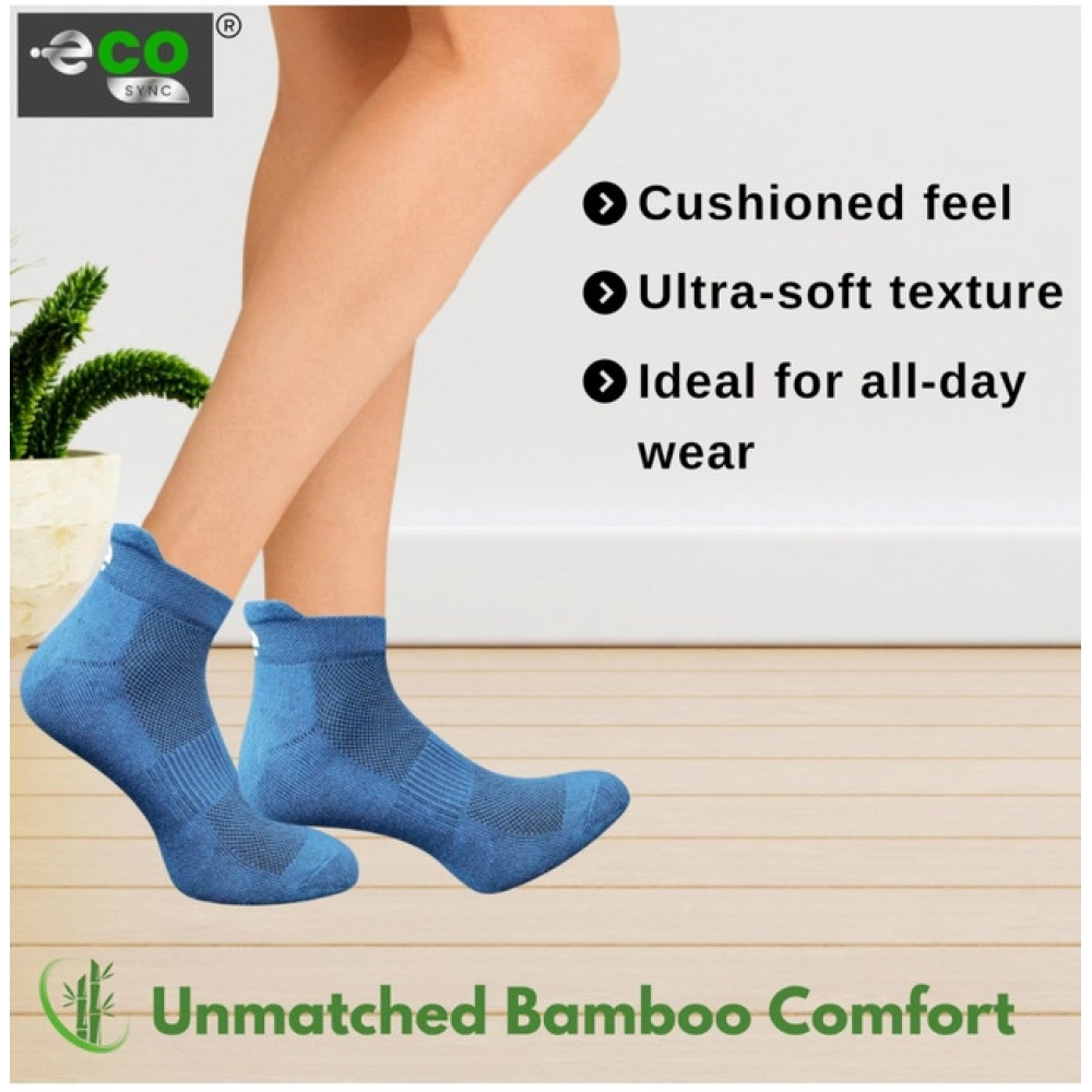 4_Pair Set Unisex Casual Bamboo Cotton Printed Ankle Length Socks (Multicolor) - Image 5