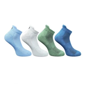 4_Pair Set Unisex Casual Bamboo Cotton Printed Ankle Length Socks (Multicolor)