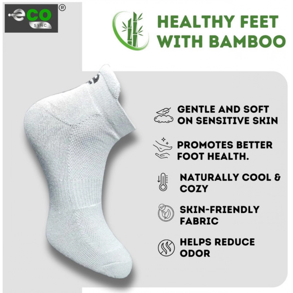 4_Pair Set Unisex Casual Bamboo Cotton Printed Ankle Length Socks (Multicolor) - Image 3