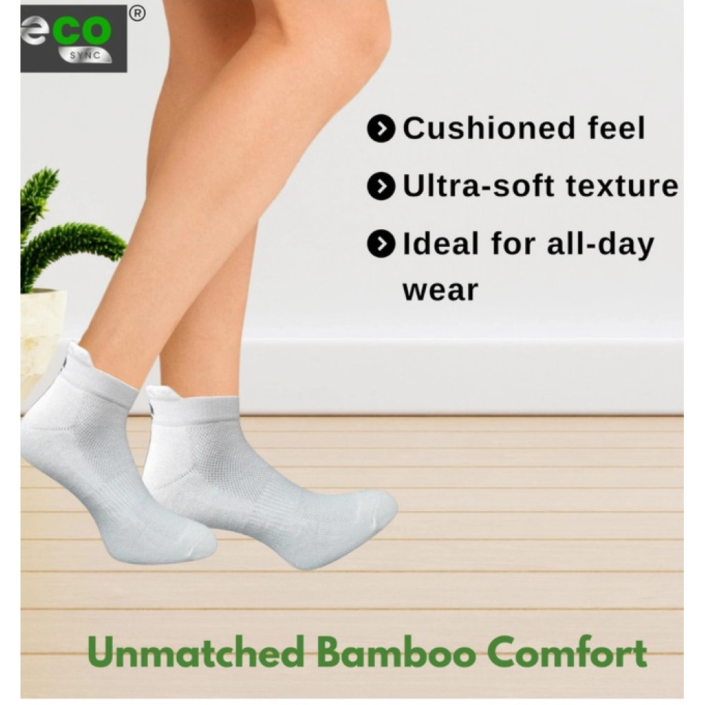 4_Pair Set Unisex Casual Bamboo Cotton Printed Ankle Length Socks (Multicolor) - Image 5