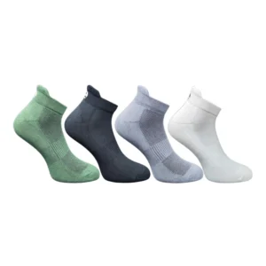 4_Pair Set Unisex Casual Bamboo Cotton Printed Ankle Length Socks (Multicolor)