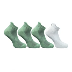 4_Pair Set Unisex Casual Bamboo Cotton Printed Ankle Length Socks (Multicolor)