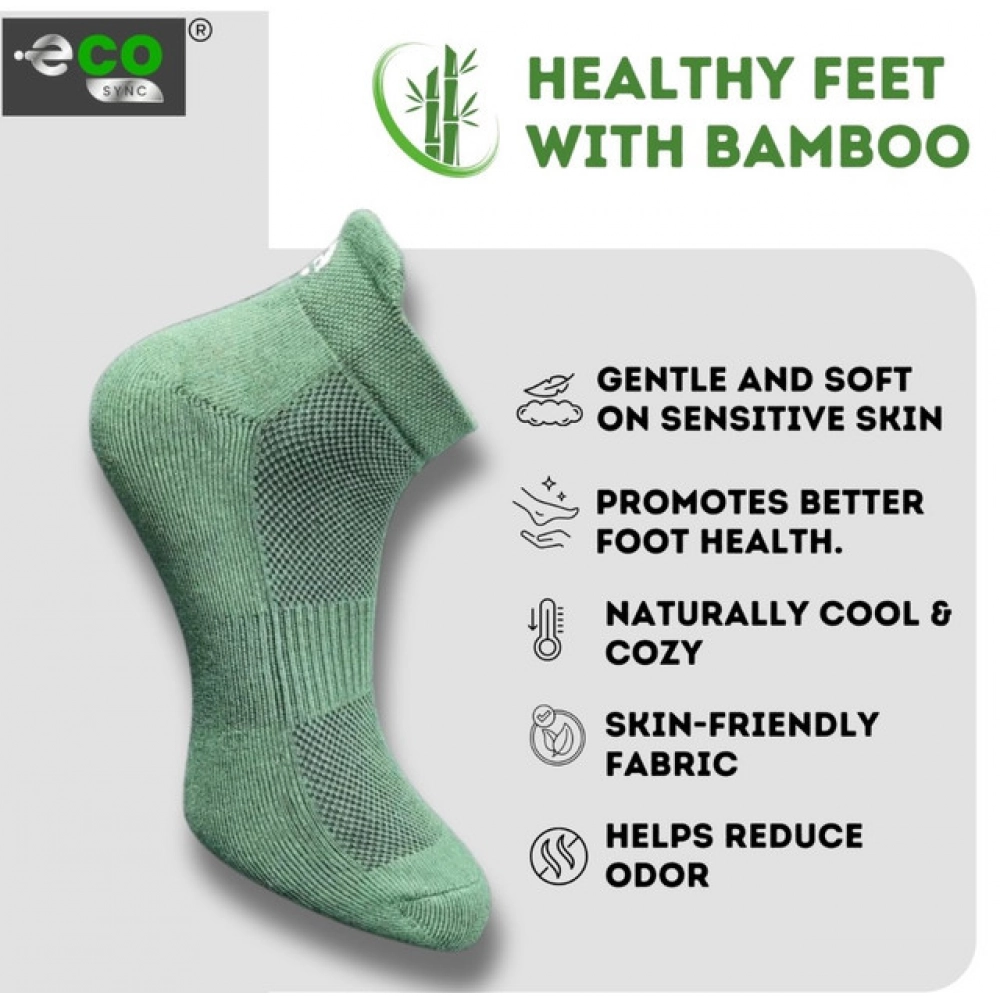 4_Pair Set Unisex Casual Bamboo Cotton Printed Ankle Length Socks (Multicolor) - Image 3