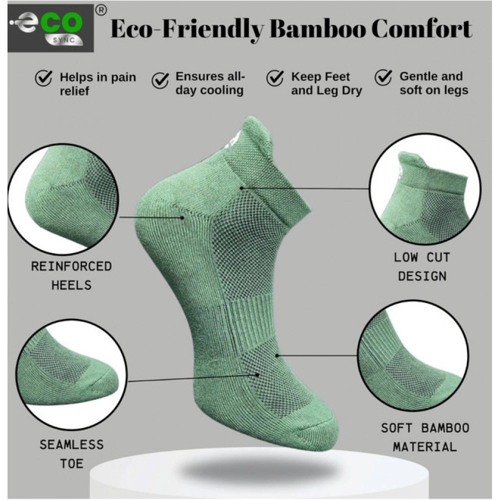 4_Pair Set Unisex Casual Bamboo Cotton Printed Ankle Length Socks (Multicolor) - Image 4