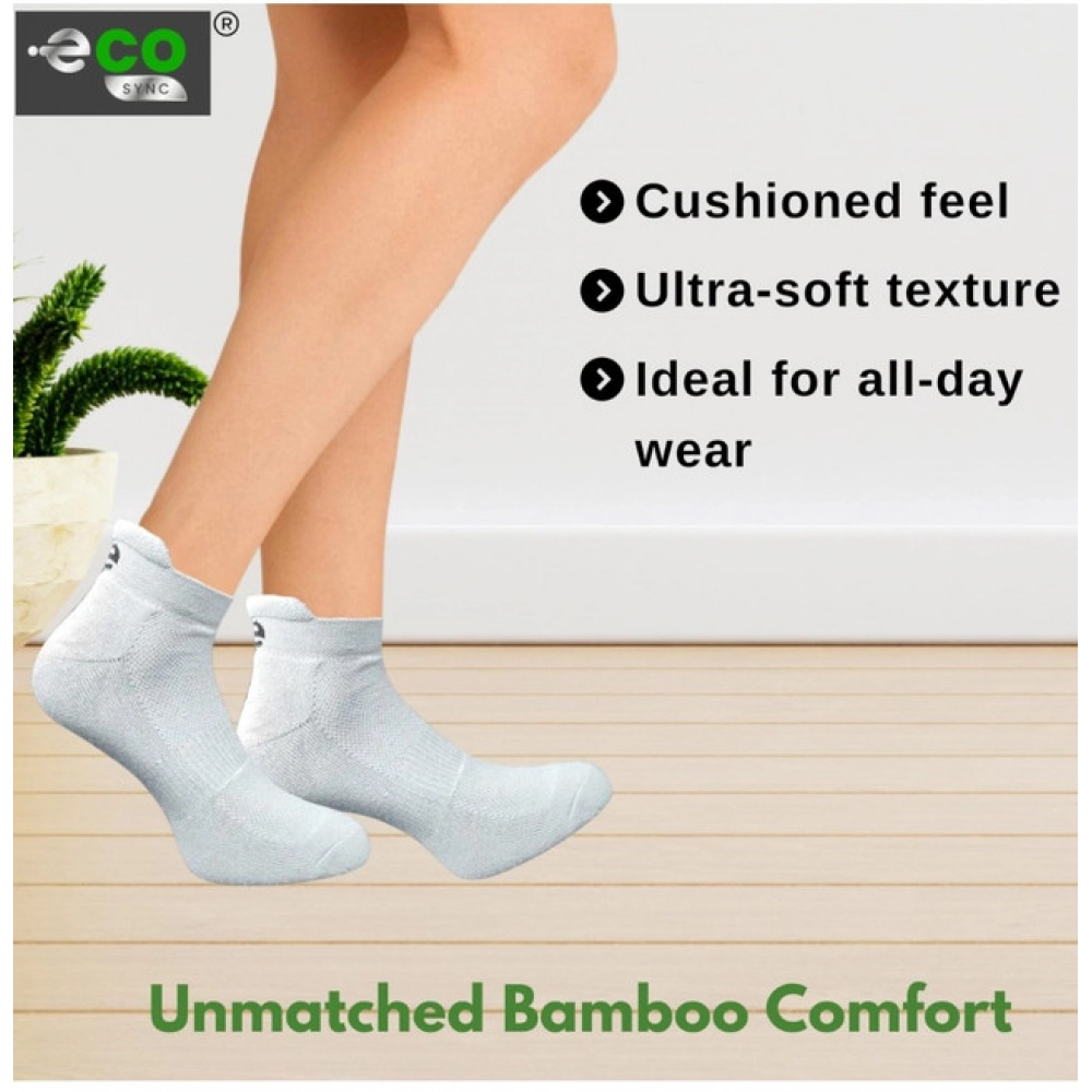 4_Pair Set Unisex Casual Bamboo Cotton Printed Ankle Length Socks (Multicolor) - Image 5