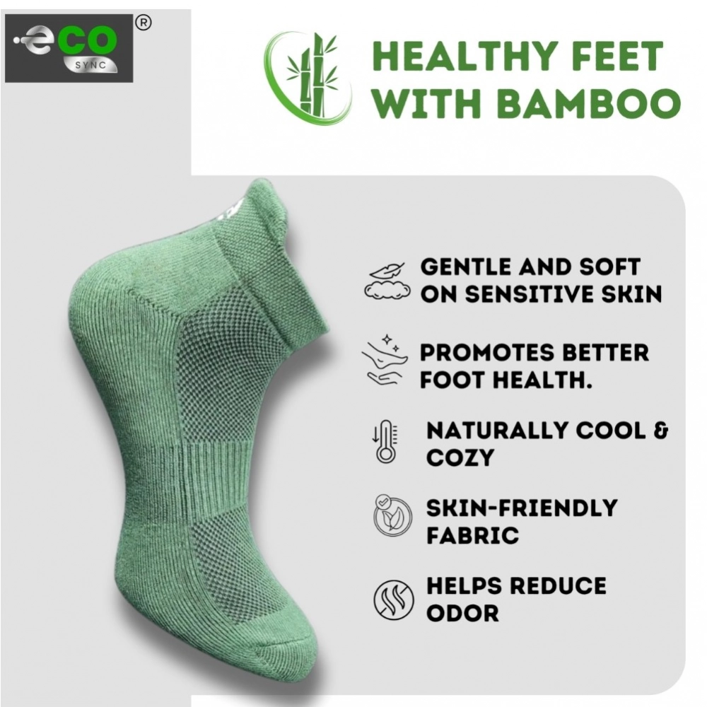 4_Pair Set Unisex Casual Bamboo Cotton Printed Ankle Length Socks (Multicolor) - Image 3