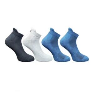 4_Pair Set Unisex Casual Bamboo Cotton Printed Ankle Length Socks (Multicolor)