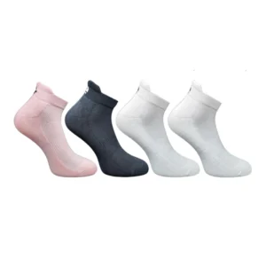 4_Pair Set Unisex Casual Bamboo Cotton Printed Ankle Length Socks (Multicolor)