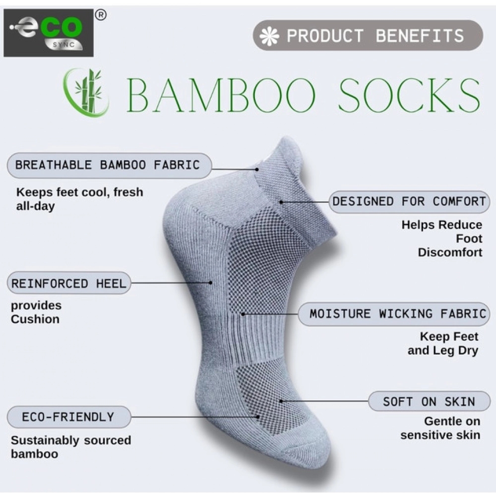4_Pair Set Unisex Casual Bamboo Cotton Printed Ankle Length Socks (Multicolor) - Image 2