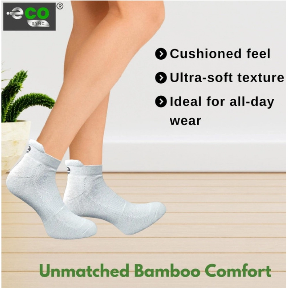 4_Pair Set Unisex Casual Bamboo Cotton Printed Ankle Length Socks (Multicolor) - Image 5