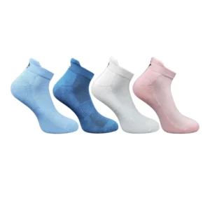 4_Pair Set Unisex Casual Bamboo Cotton Printed Ankle Length Socks (Multicolor)