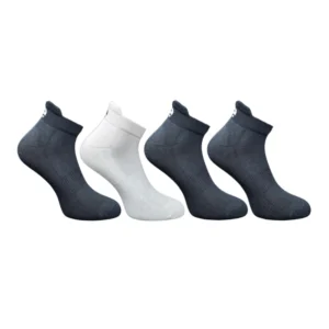 4_Pair Set Unisex Casual Bamboo Cotton Printed Ankle Length Socks (Multicolor)