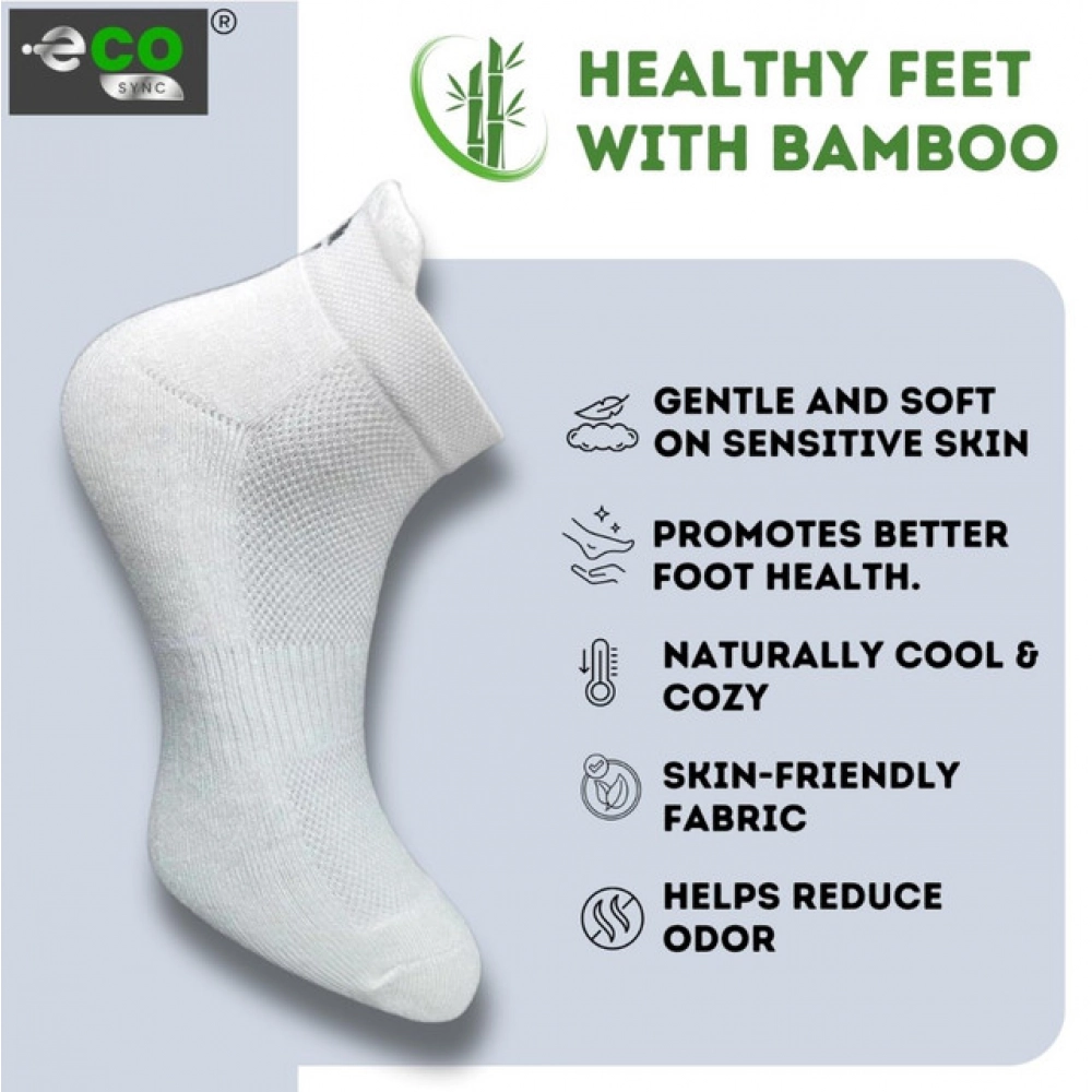 4_Pair Set Unisex Casual Bamboo Cotton Printed Ankle Length Socks (Multicolor) - Image 3