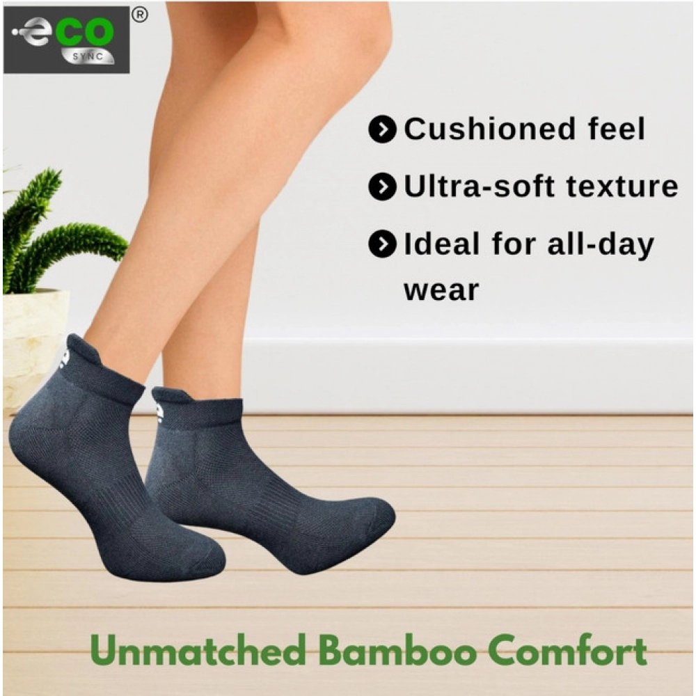 4_Pair Set Unisex Casual Bamboo Cotton Printed Ankle Length Socks (Multicolor) - Image 5