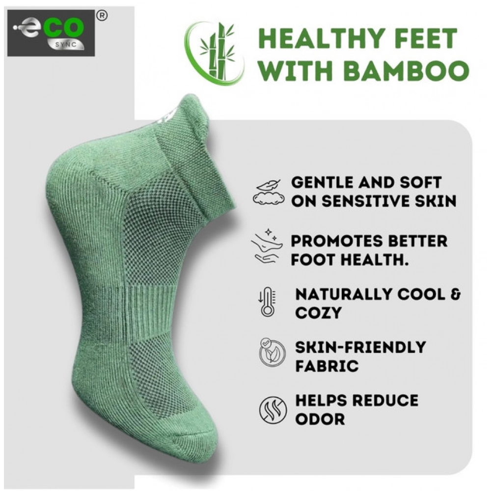 4_Pair Set Unisex Casual Bamboo Cotton Printed Ankle Length Socks (Multicolor) - Image 3