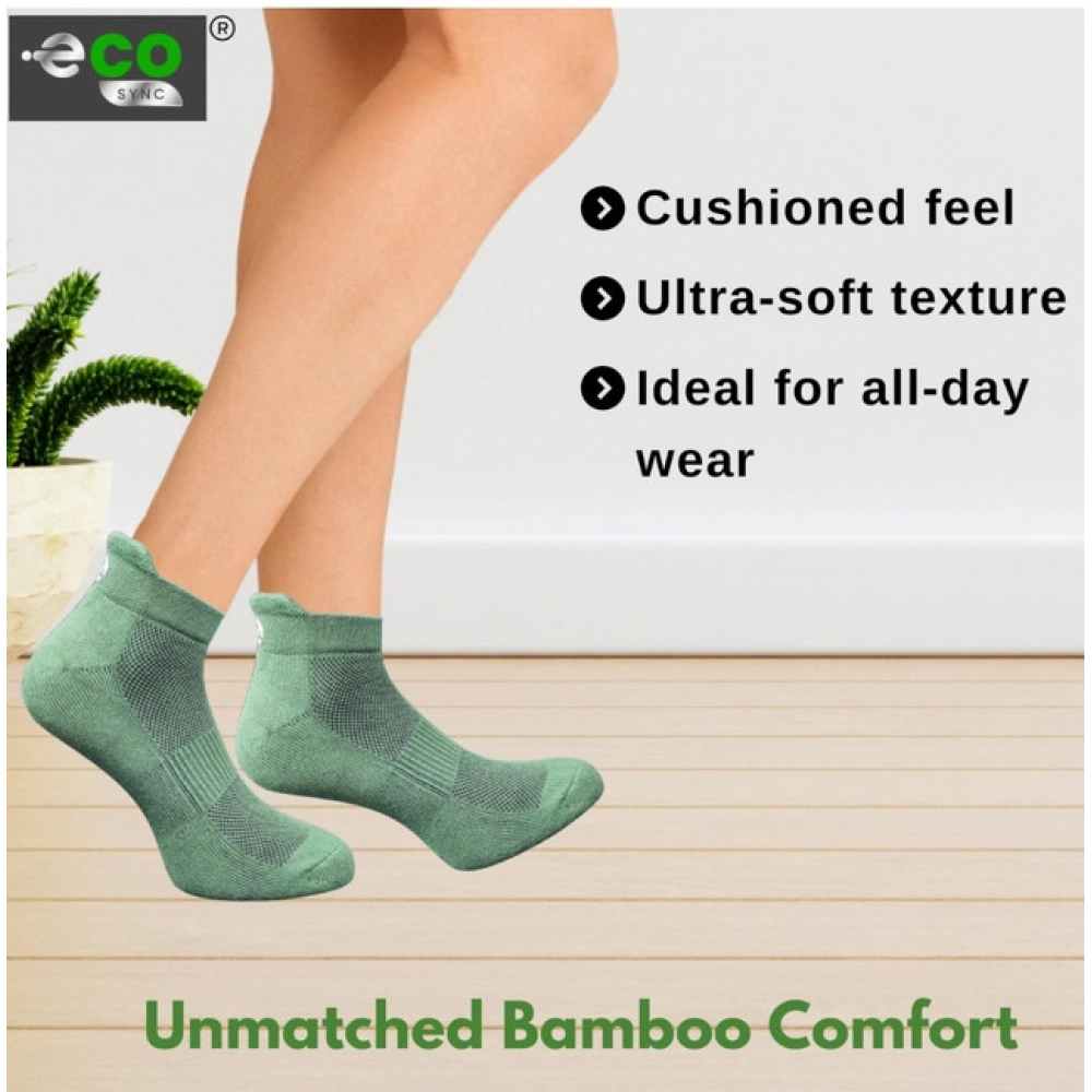 4_Pair Set Unisex Casual Bamboo Cotton Printed Ankle Length Socks (Multicolor) - Image 5