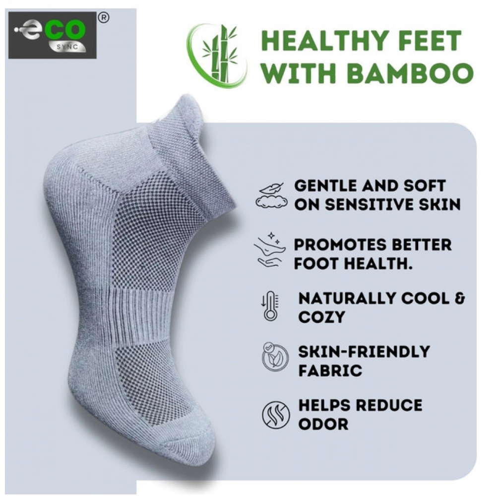 4_Pair Set Unisex Casual Bamboo Cotton Printed Ankle Length Socks (Multicolor) - Image 3