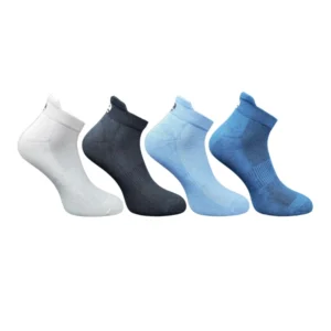 4_Pair Set Unisex Casual Bamboo Cotton Printed Ankle Length Socks (Multicolor)