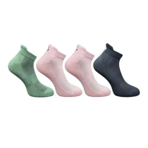 4_Pair Set Unisex Casual Bamboo Cotton Printed Ankle Length Socks (Multicolor)