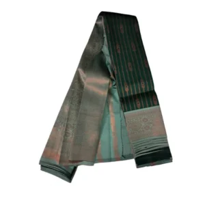 Women's Soft Silk Wooven Saree With Unstitched Blouse 5.5Mtr (Green)