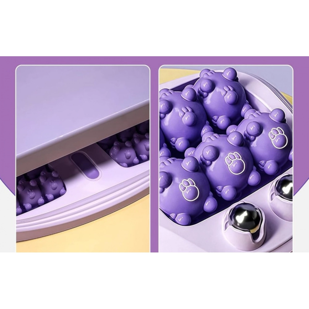 Pack of 2 Portable Double Foot Massage Roller (Purple) - Image 3
