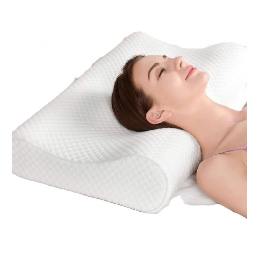 Memory Foam Orthopedic Neck Pillow (White) - Image 2