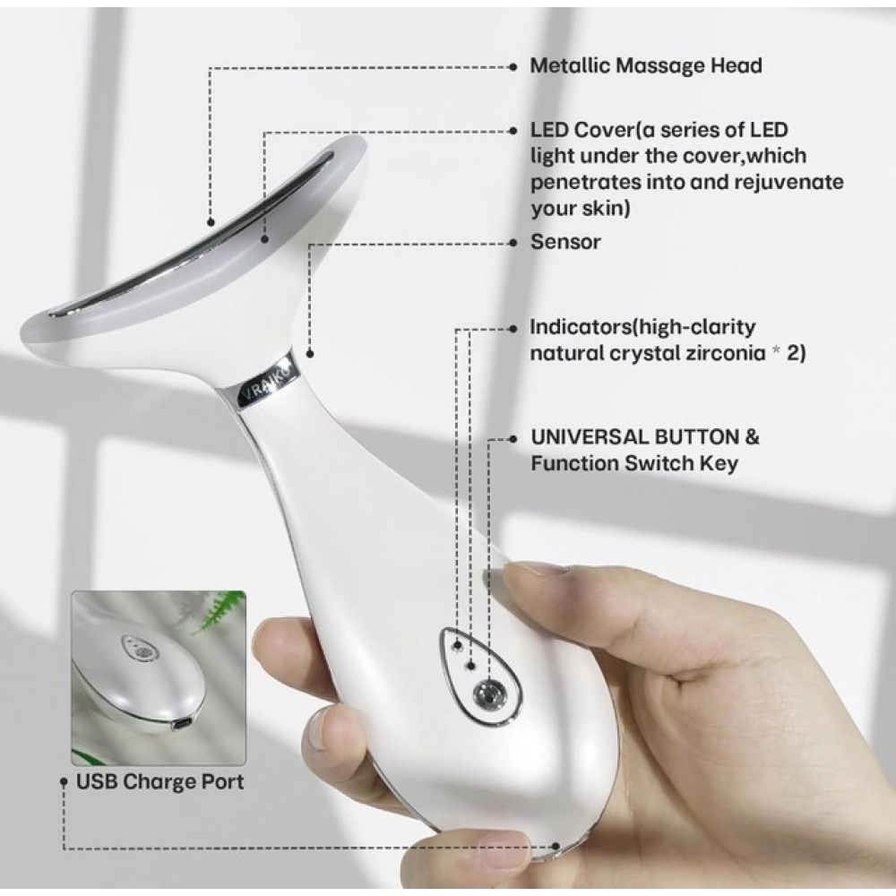 Neck Face Firming Wrinkle Removal Tool (Grey) - Image 5