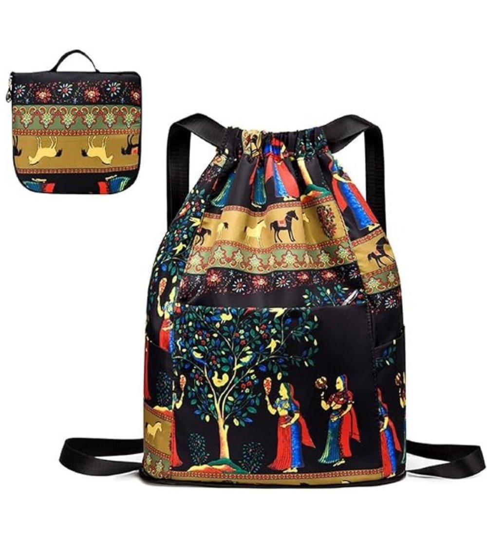 Nylon-Polyester Printed Backpack (Multicolor) - Image 2